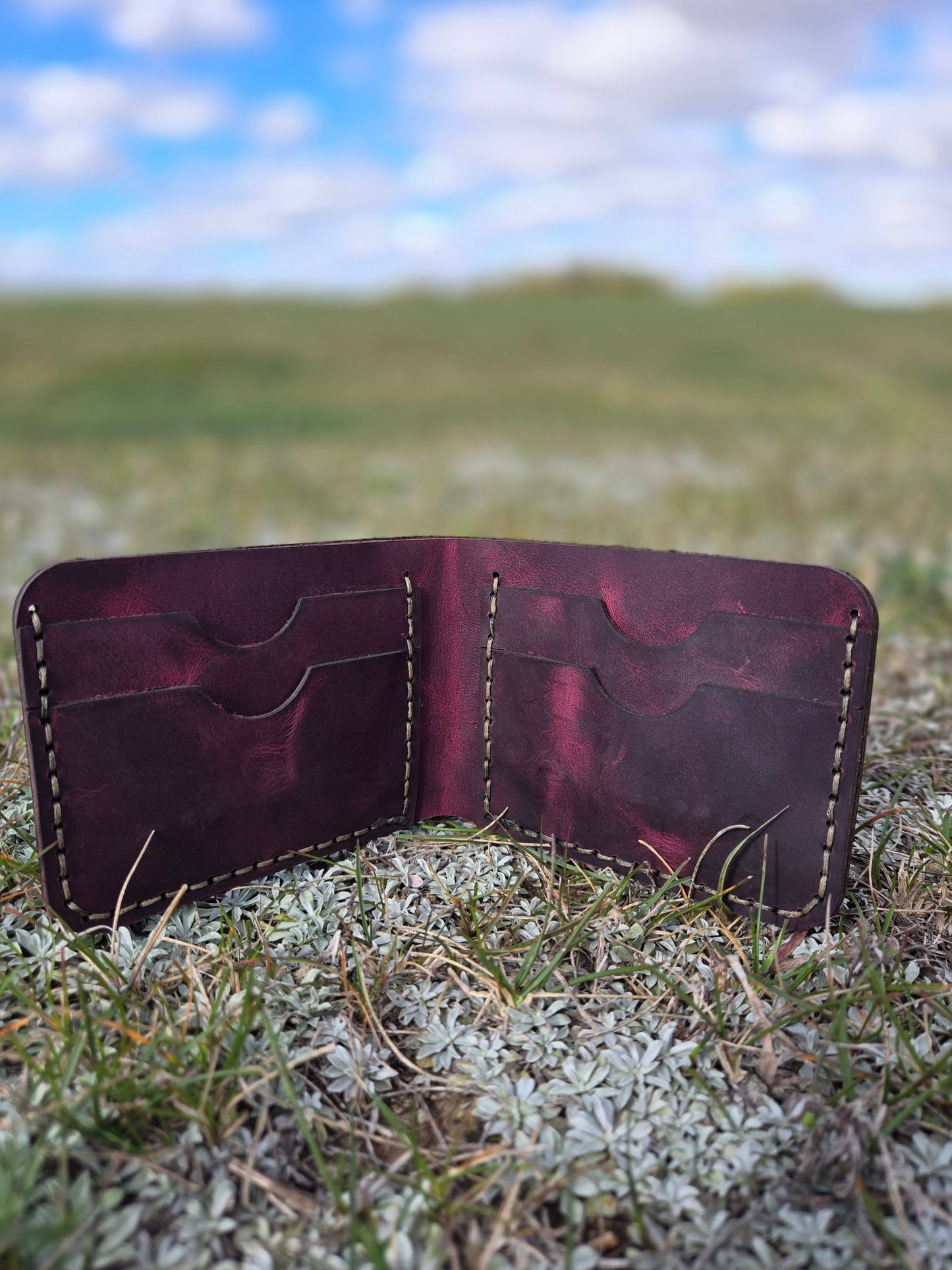 Soft Brown and Purple Wallet