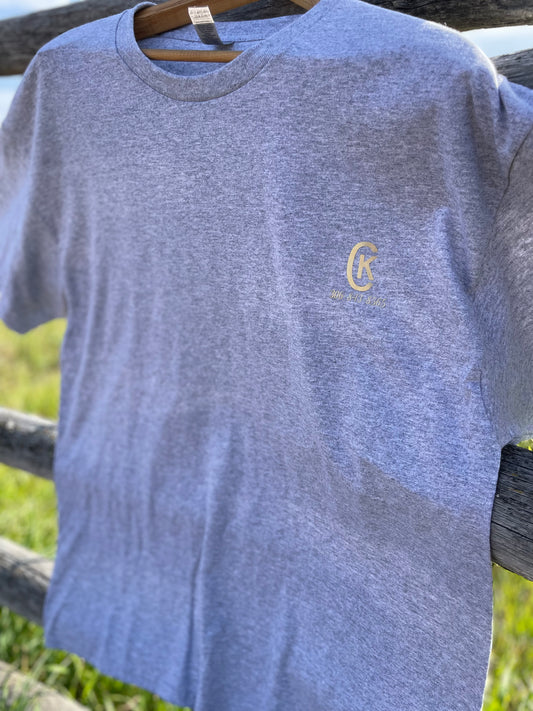 XL Heather Grey T-Shirt/Gold Logo