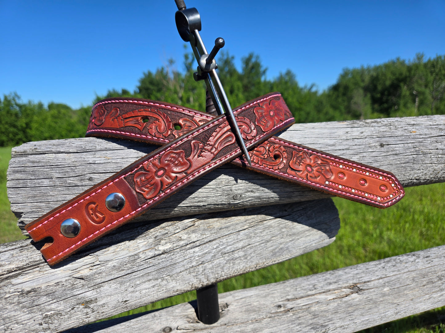 Handcarved Hermann Oak Belt