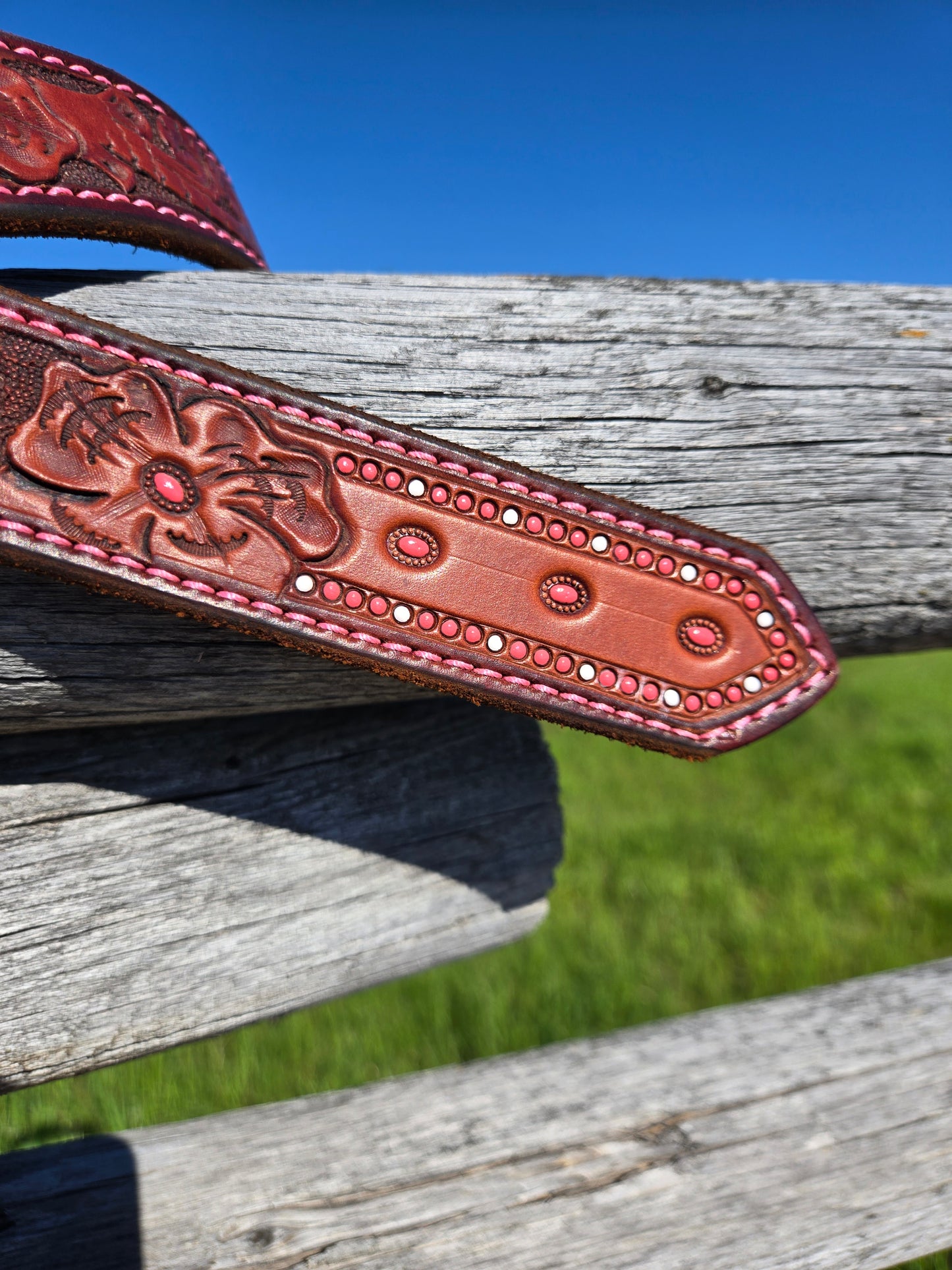 Handcarved Hermann Oak Belt
