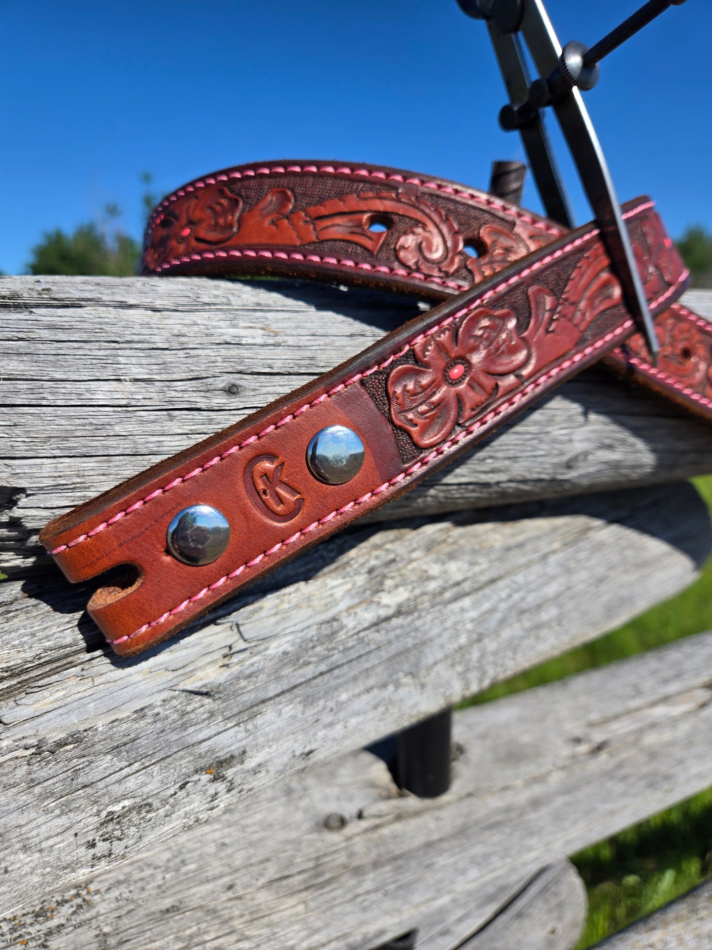 Handcarved Hermann Oak Belt
