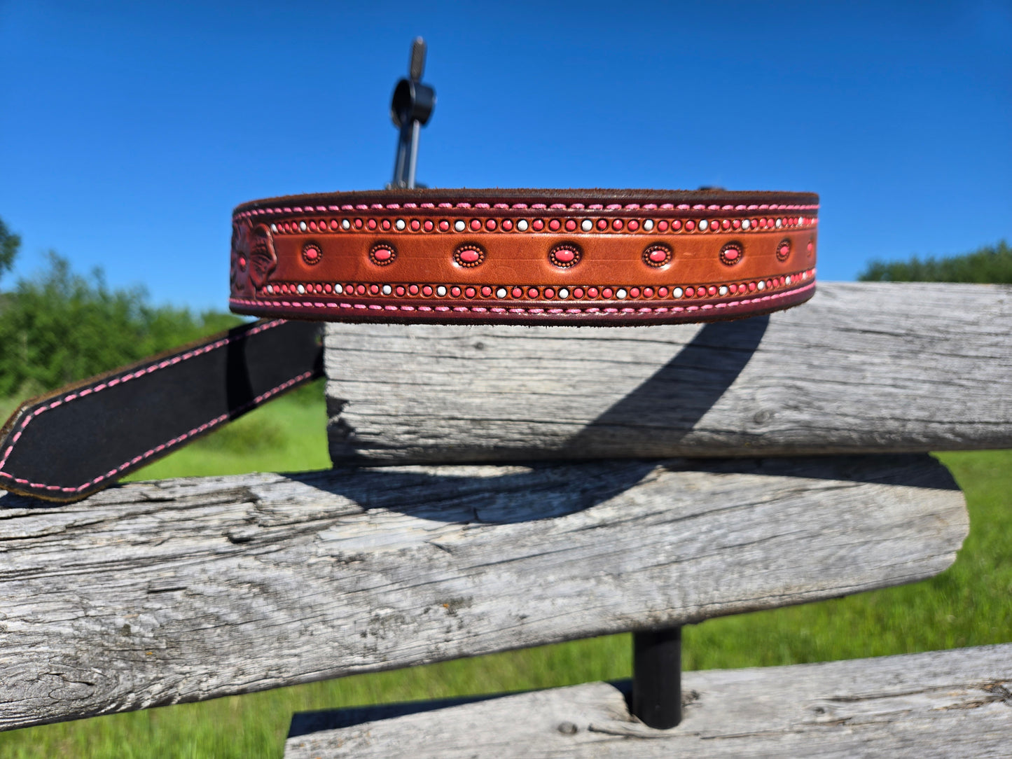 Handcarved Hermann Oak Belt