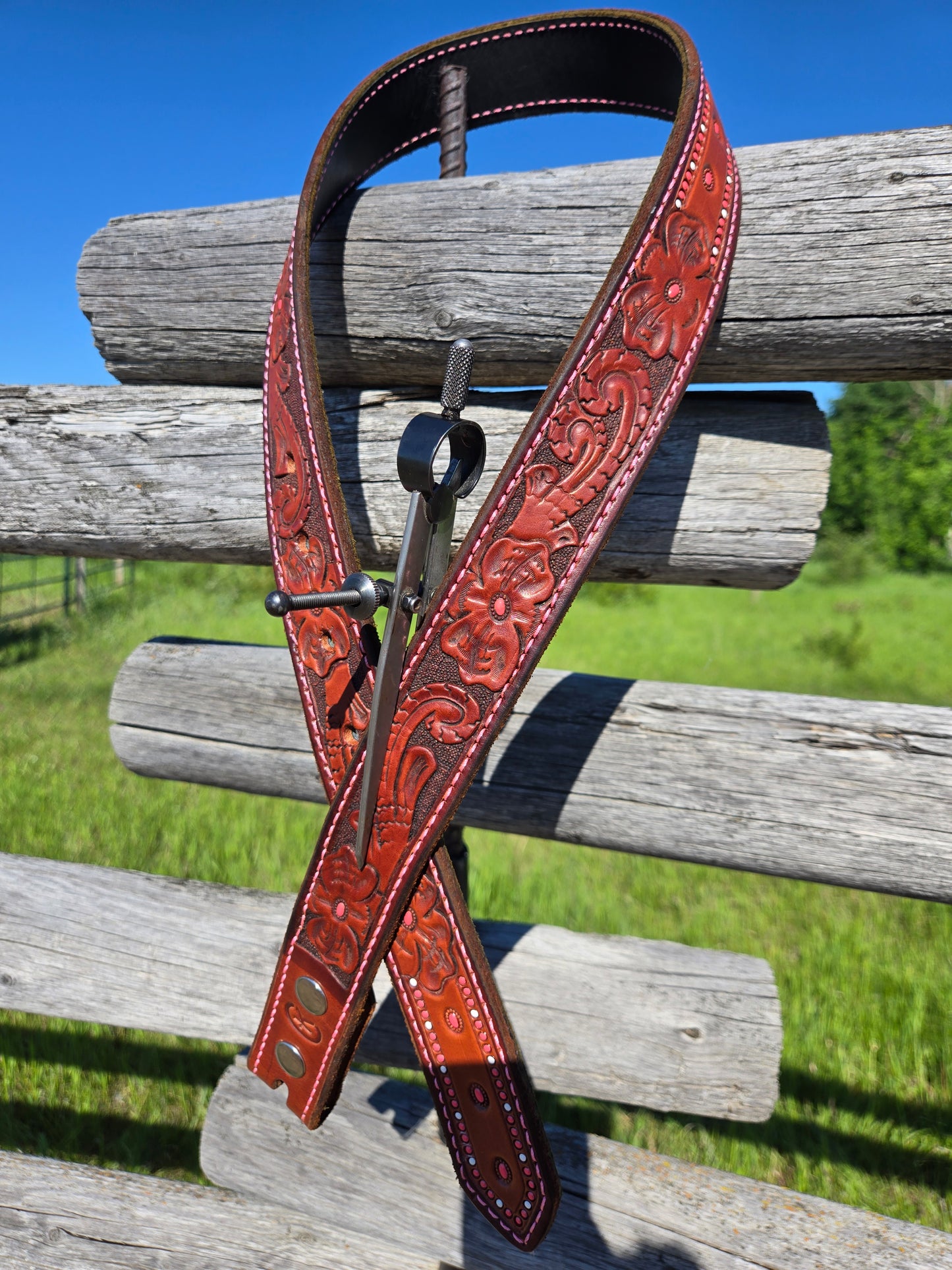 Handcarved Hermann Oak Belt